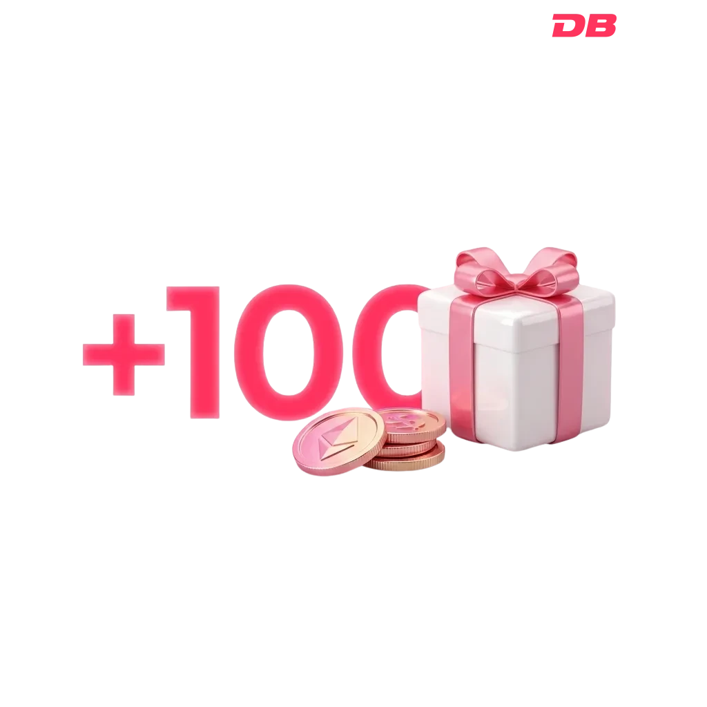 DBBet welcome bonus banner showing 200% match up to 220,350 BDT plus 150 free spins for Bangladesh players