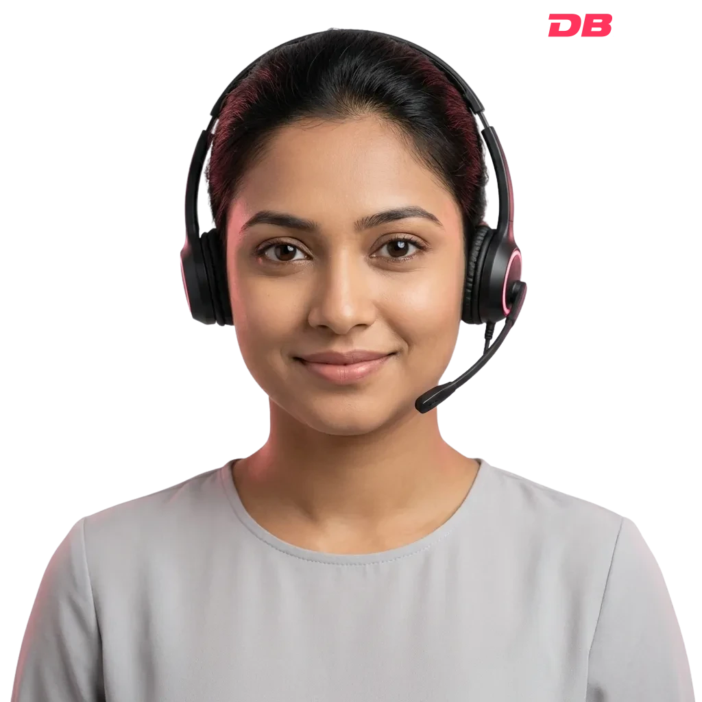 DBBet customer support contact options including live chat, email, phone, WhatsApp, Telegram and social media in Bangladesh